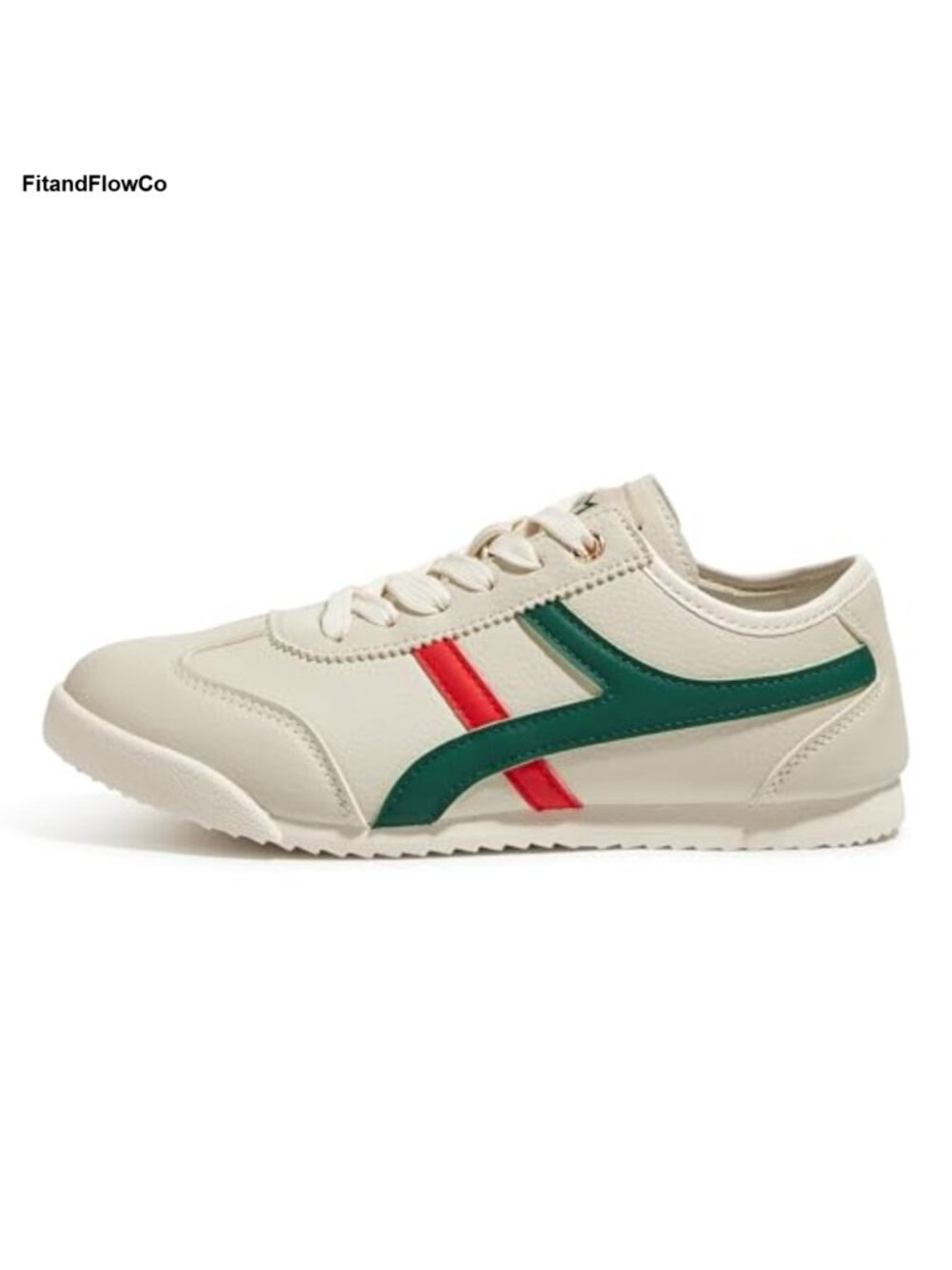 Women's Retro Low Top PU Fashion Sneakers Lace-Up Casual Walking Shoes